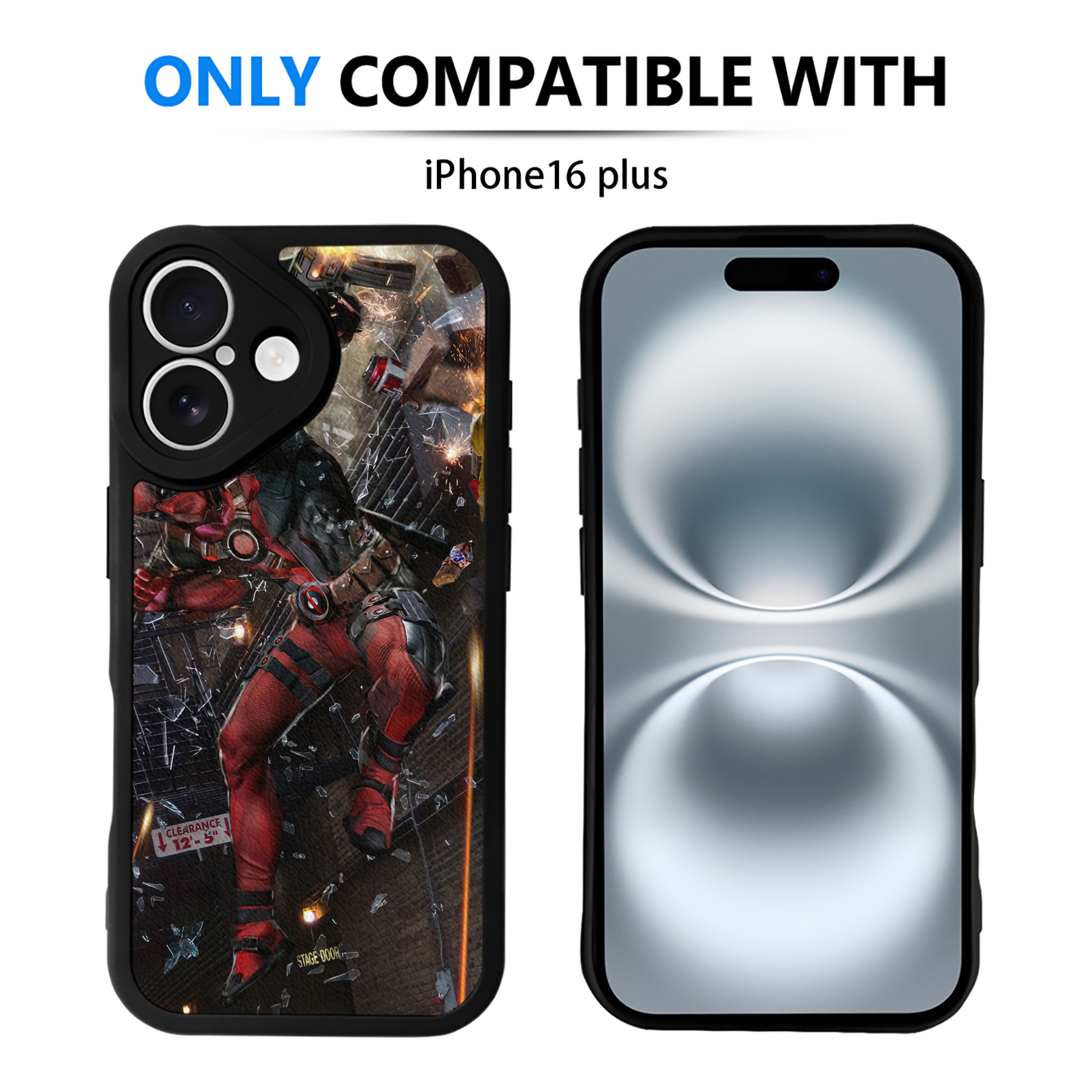 （画像用） Deadpool デッドプール 【iPhone 16シリーズ対応】シリコンスマホケース（レザー調） 材質：シリコン